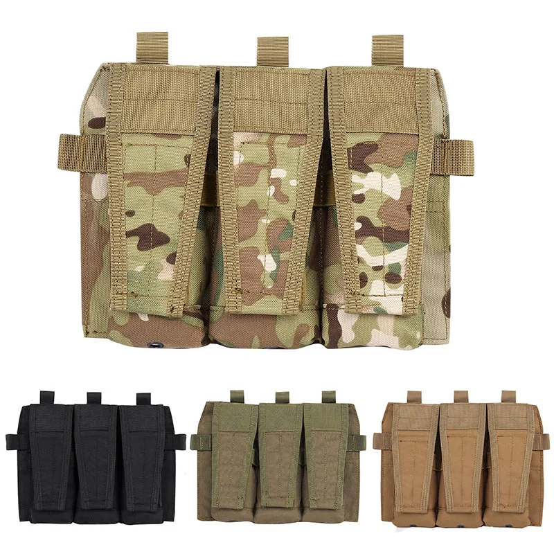

Tactical Molle 5.56mm Magazine Pouch AVS JPC Vest Front Mag Pouch Hunting Detachable Front Flap Plate Carrier Vest Front Panel