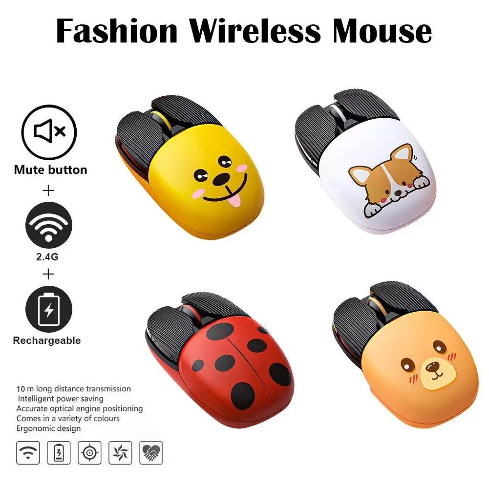 

Wireless Mouse Rechargeable Computer Mouse Wireless Silent Mause Ergonomic Mini Mouse For PC Laptop USB Optical Mice