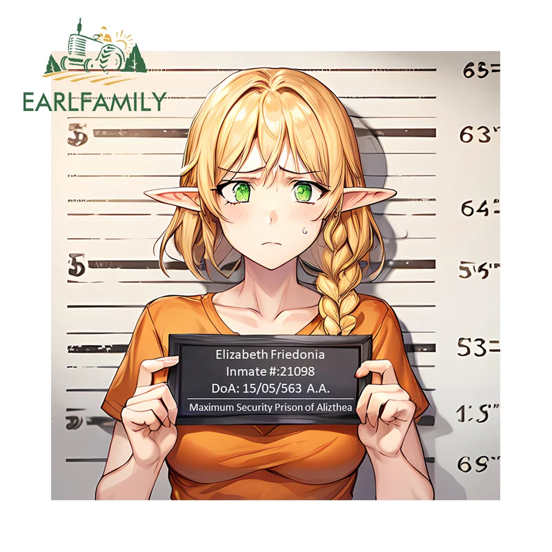 

EARLFAMILY, 13 см x 9 см, наклейка на машину с изображением героев мультфильма Элизабет фриэдонии, заключенного, заключенного, #21098, Максимальная безопасность, тюремная наклейка Alizthea