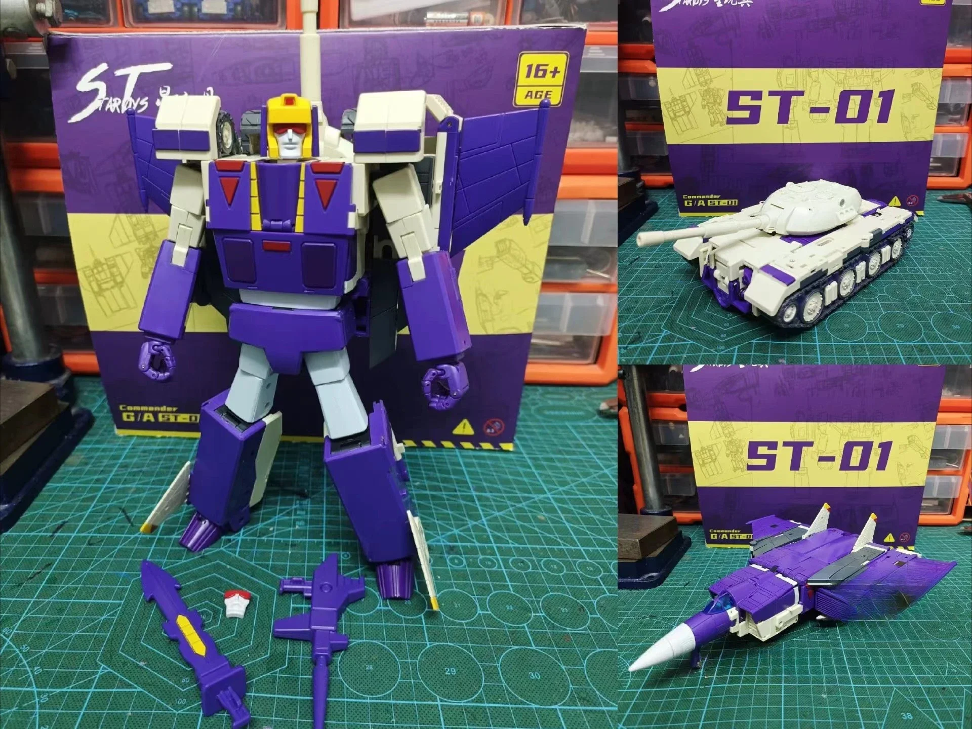 В наличии игрушки-трансформеры звезда рандомная модель ST01 Blitzwing три формы