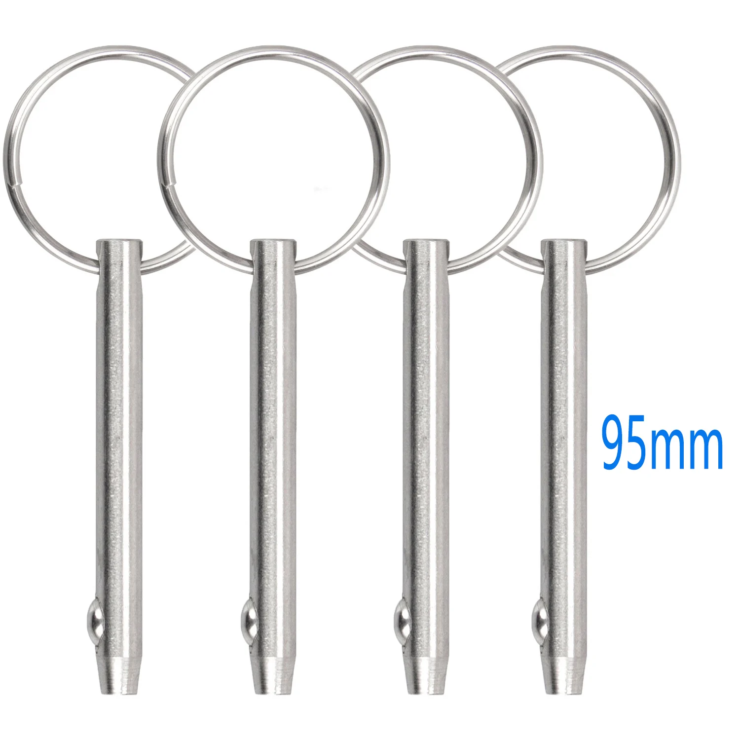 Quick Release Pins, Bimini Top Pin, Diameter 0.25 Inch/6.3mm, Total Length 3.74 Inch/95mm,316 Stainless Steel (Optional 4 or 10)