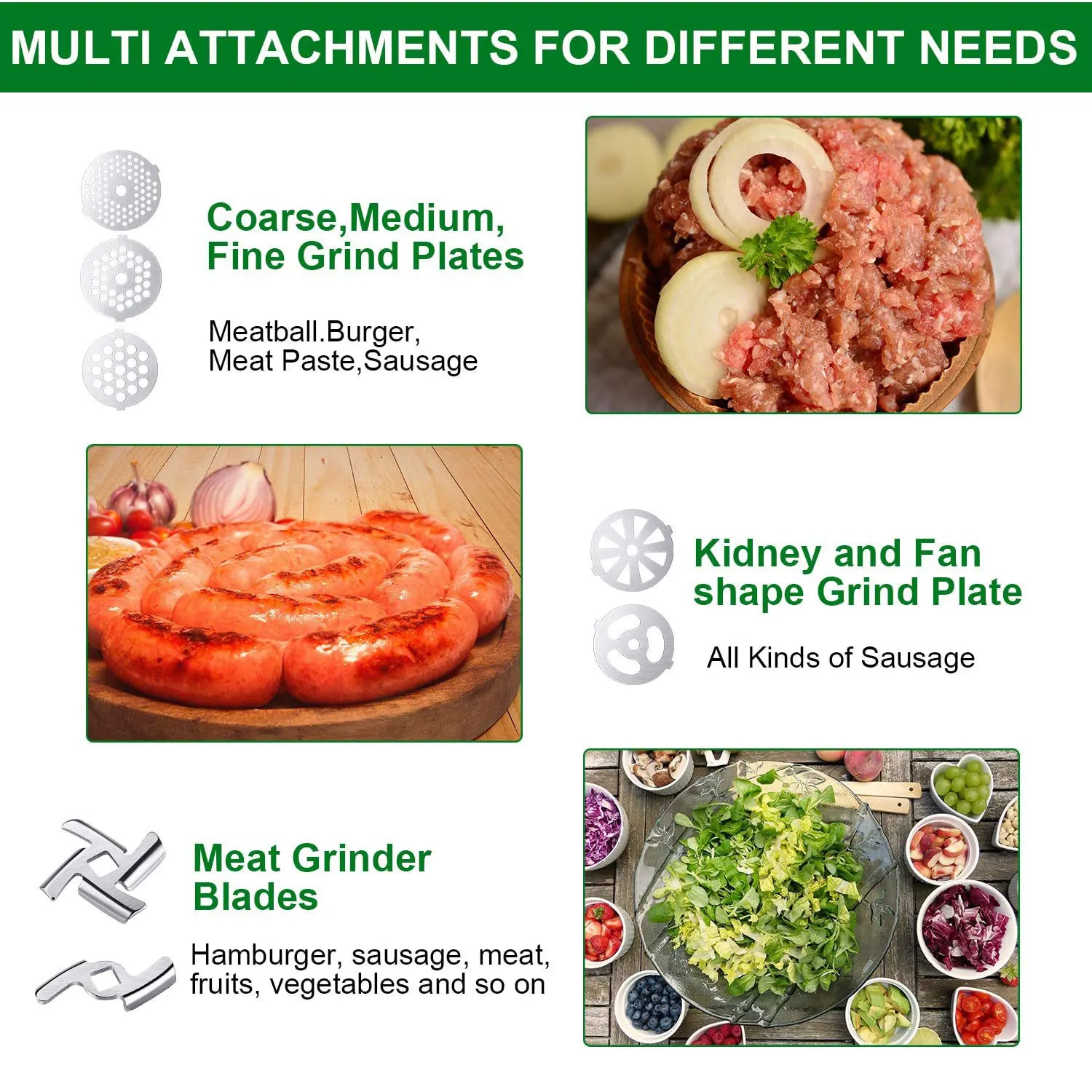 meat grinder blades cutter chopper mixer knife plate sausage filling tube mincer food processor accessories kitchen tools gadget free global shipping