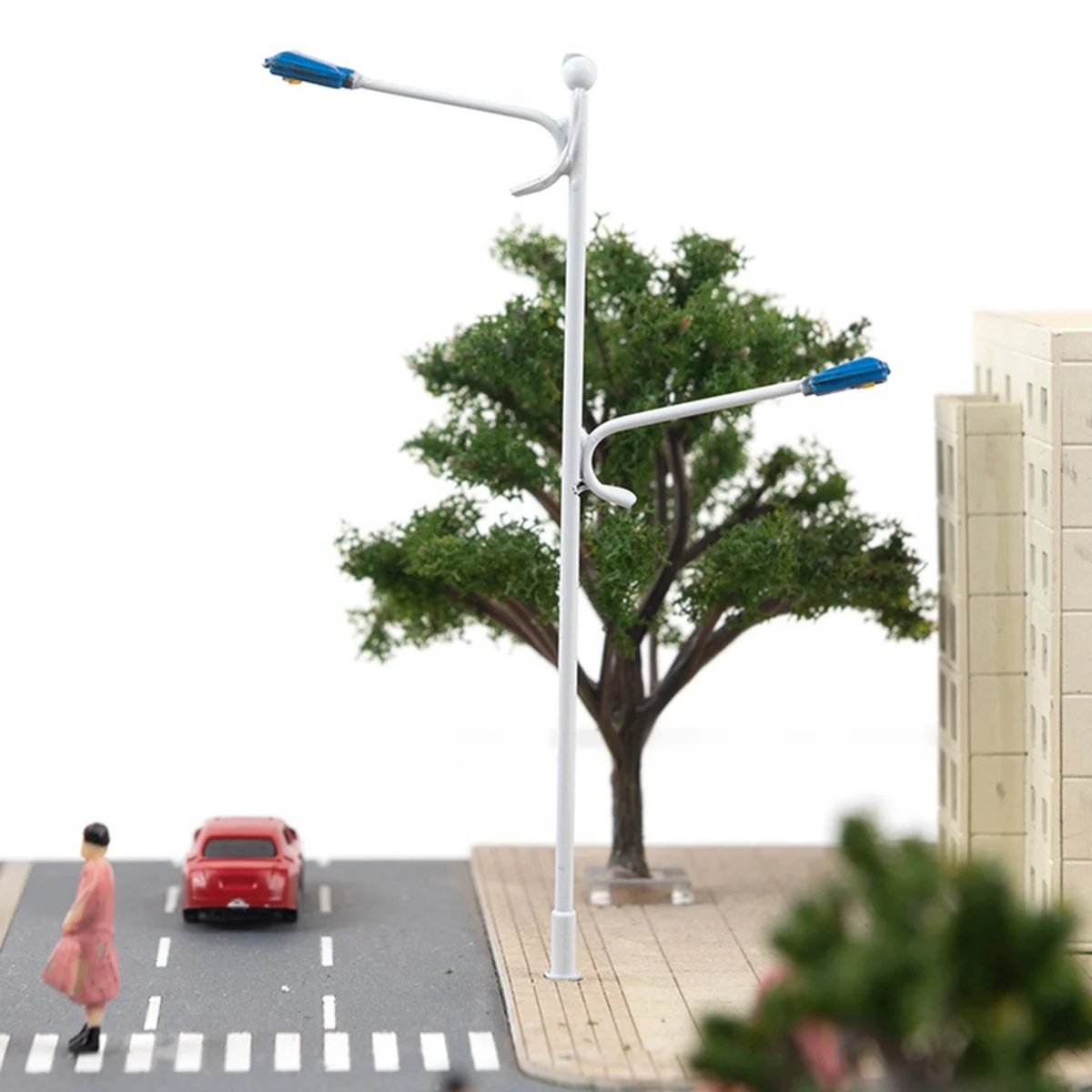 5 шт. модель в масштабе 1:100 2 лампочки светящийся уличный фонарь ландшафтный