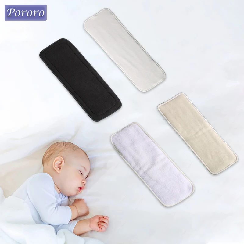 1pc Hemp Fabric Washable Booster Liners Bamboo Charcoal Absorbable Nappy Inserts Reusable Use With Baby Pocket Cloth Diaper