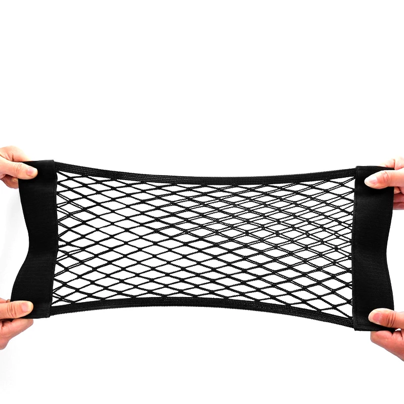 

Сетка для заднего сиденья автомобиля, эластичная сетка на багажнике, Волшебная наклейка, универсальная сумка для хранения, карманная клетк...