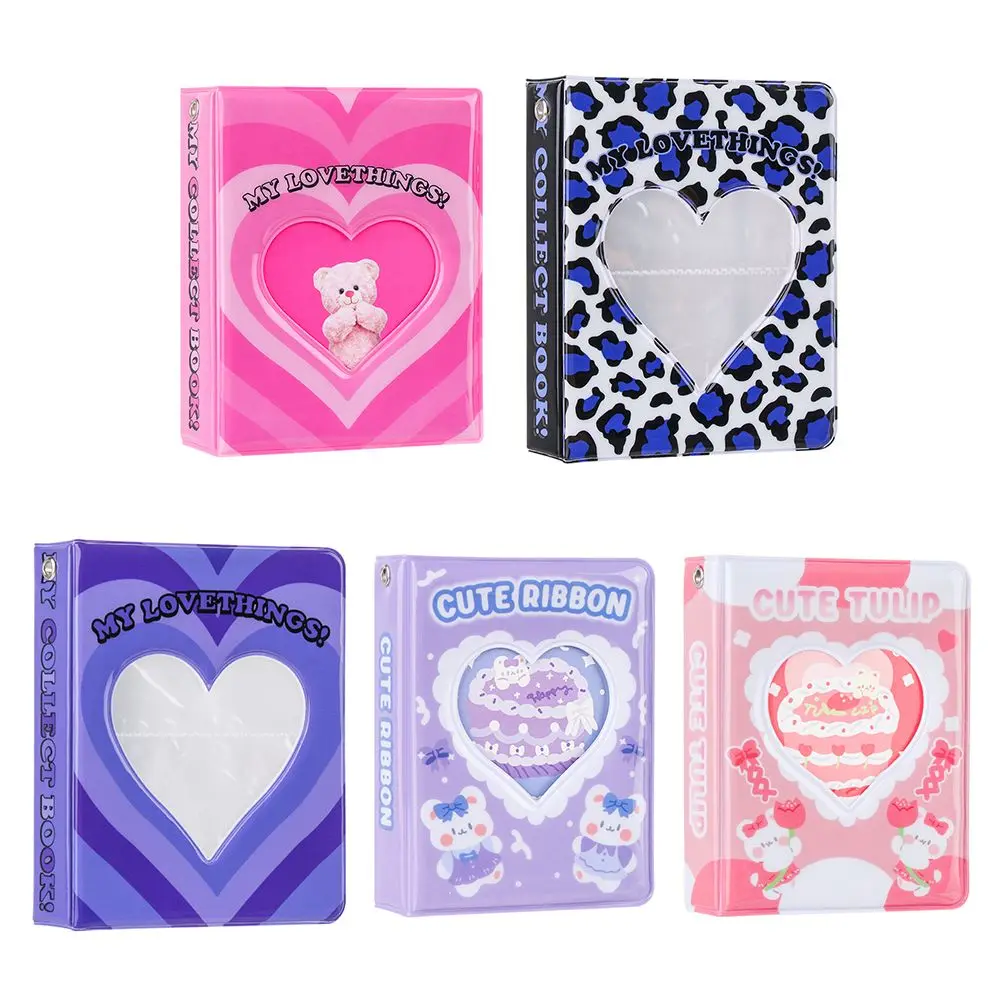 

Book Mini Portable Hollowed Heart Photo Album Picture Storage Case Cards Collection Photocard Holder For Polaroid Cards