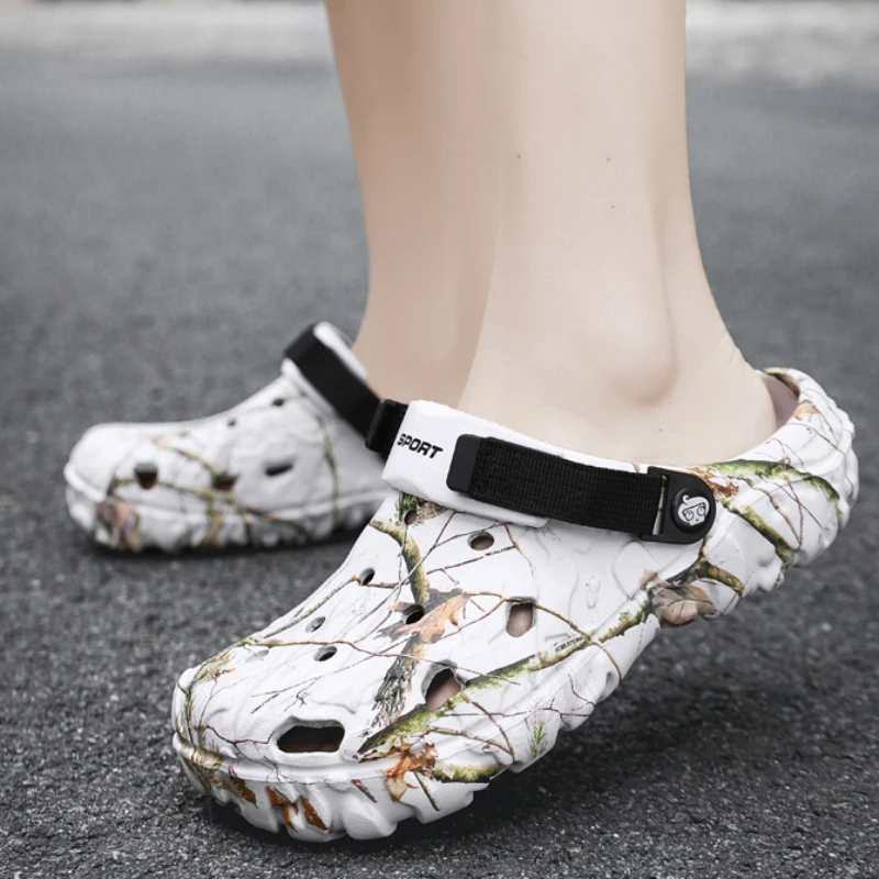 Шлепанцы мужские для сада и пляжа повседневные сандалии удобные мягкие улицы