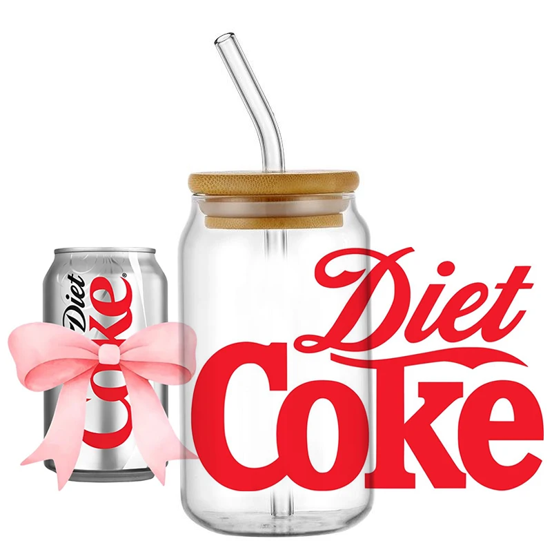Новый дизайн диетическая кокала серия Sodas напитки УФ-наклейка DTF упаковка для