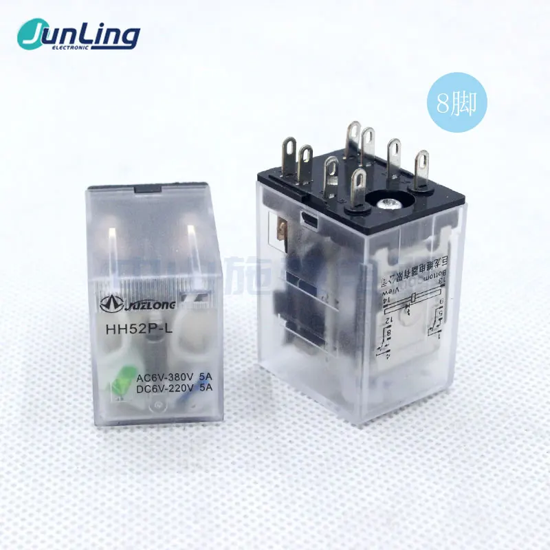HH52P-L Промежуточное реле 24 В 110 220 Реле 8 футов 11 14 5A 10A MY2NJ MY4NJ Прямые продажи с