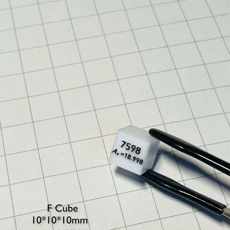 Florine Cube F 75.98% Light 10mm Density 99.9% Pure for Element Collection
