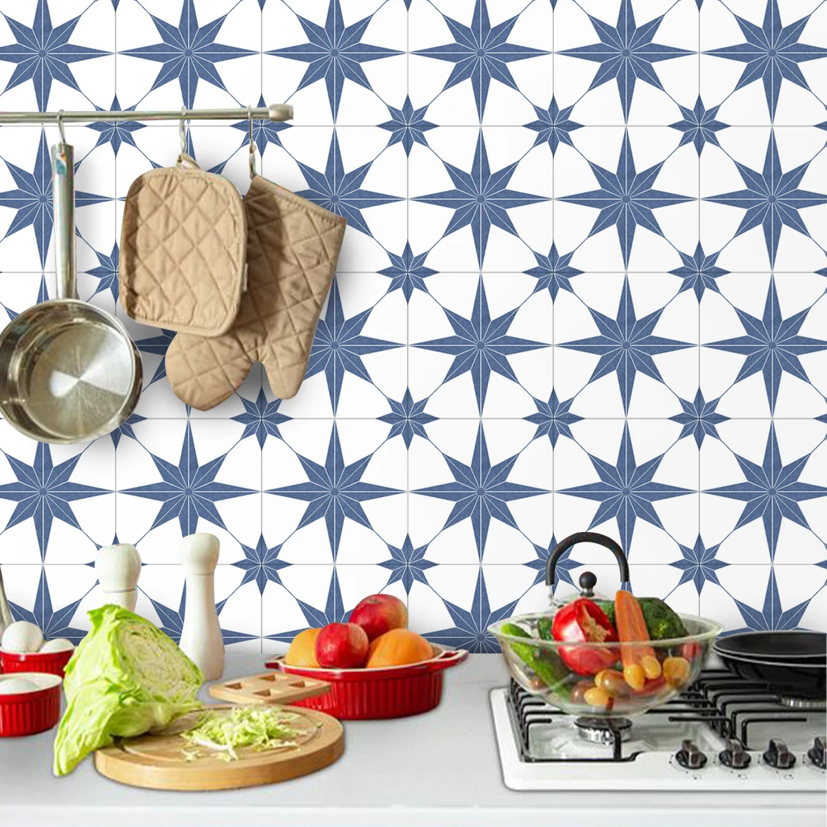 9 шт. самоклеящиеся наклейки на пол в винтажном стиле