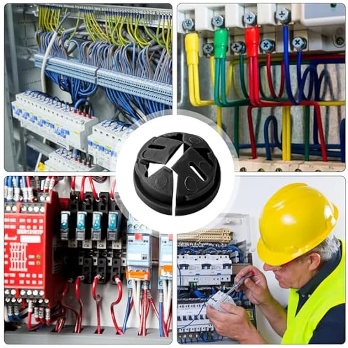 100 шт. вставной кабельный соединитель 3/8-дюймовый кнопочные кабельные зажимы NM