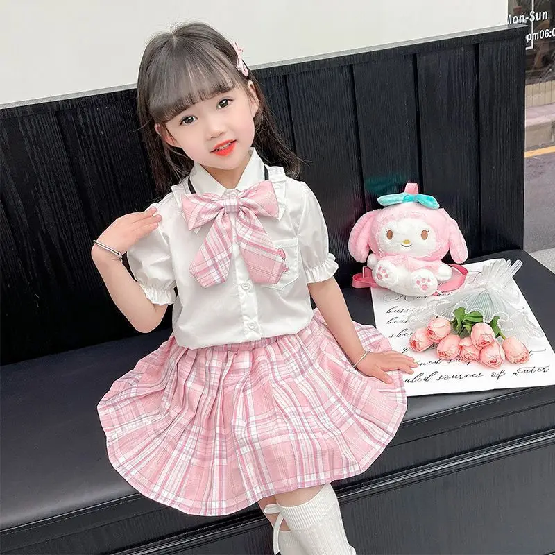 Вечерние платья Sanrio My Melody Kuromi платье принцессы Jk для девочек летнее детское Kawaii с