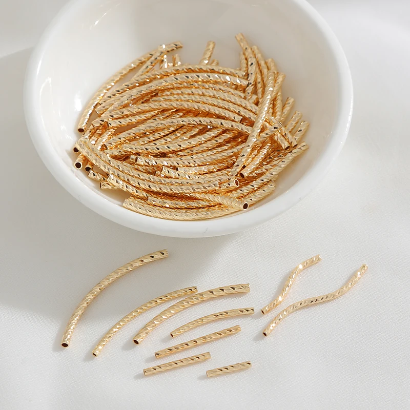 

Под заказ 14K позолоченный граненый резьбовой локоть прямая труба S трубка ручной работы браслет ожерелье головной убор Материал аксессуары