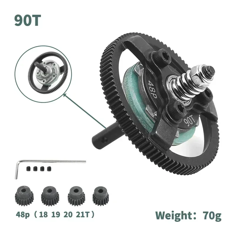 Стальная шестерня 48P 72T 76T 83T 86T 90T для Trxs Slash Bandit Rustler Stampede 2WD детали обновления