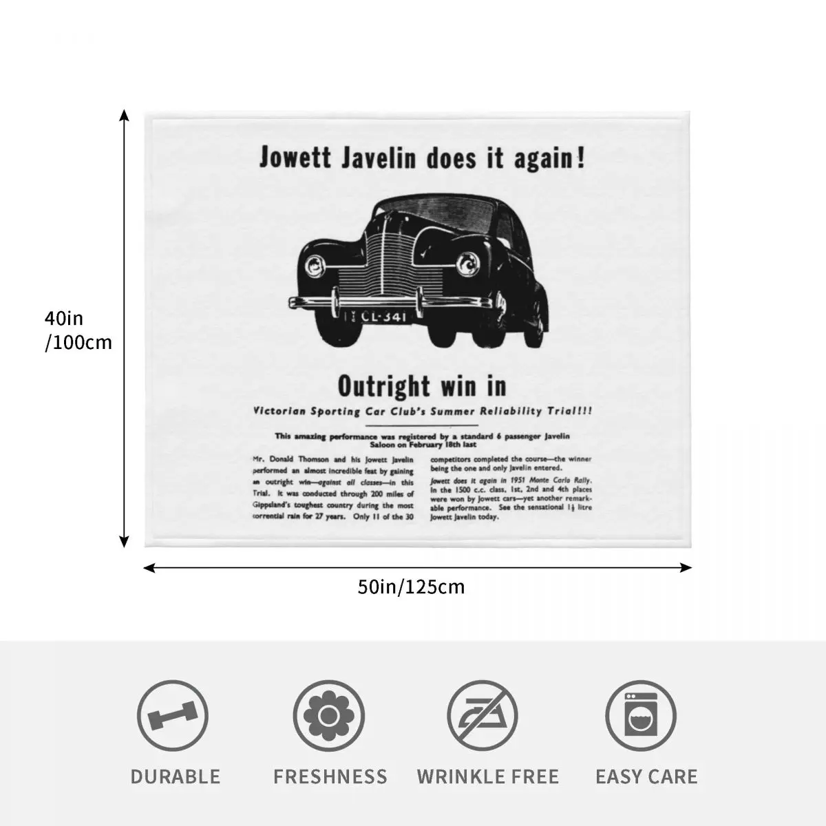 Фото Плед JOWETT JAVELIN: Складное, мягкое и теплое одеяло для использования на улице №4