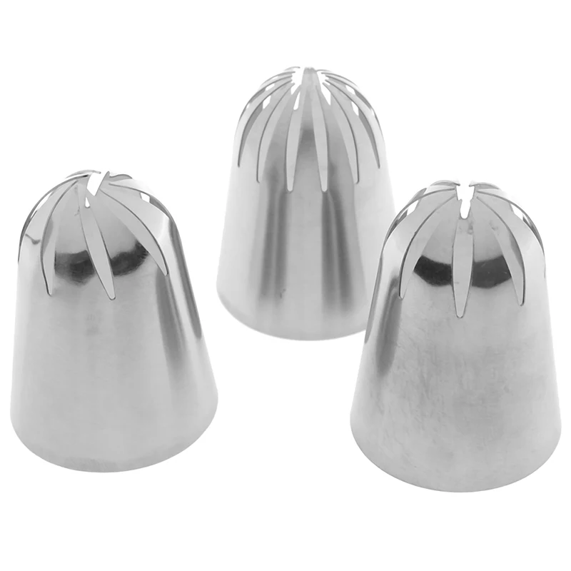 

3-Pack Large Russian Frosting Pipe Tip Set Cream Nozzle DIY Dessert Tips Baking Pastry Ice Pipe Tip Set Nozzle