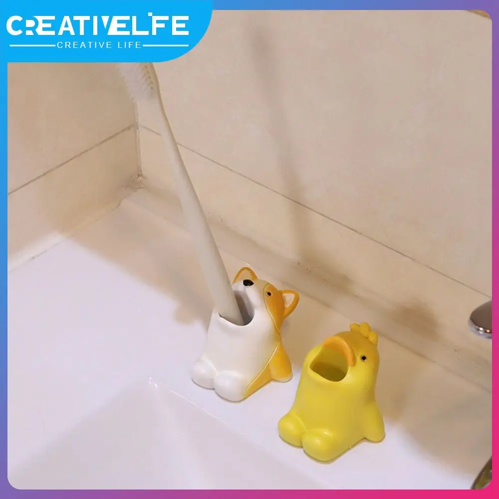 

Mouth Shape Cute Toothbrush Holder Animal Storage Ornaments Cartoon Toothbrush Rack Home Decor Resin 2023 Creative Desk Holder