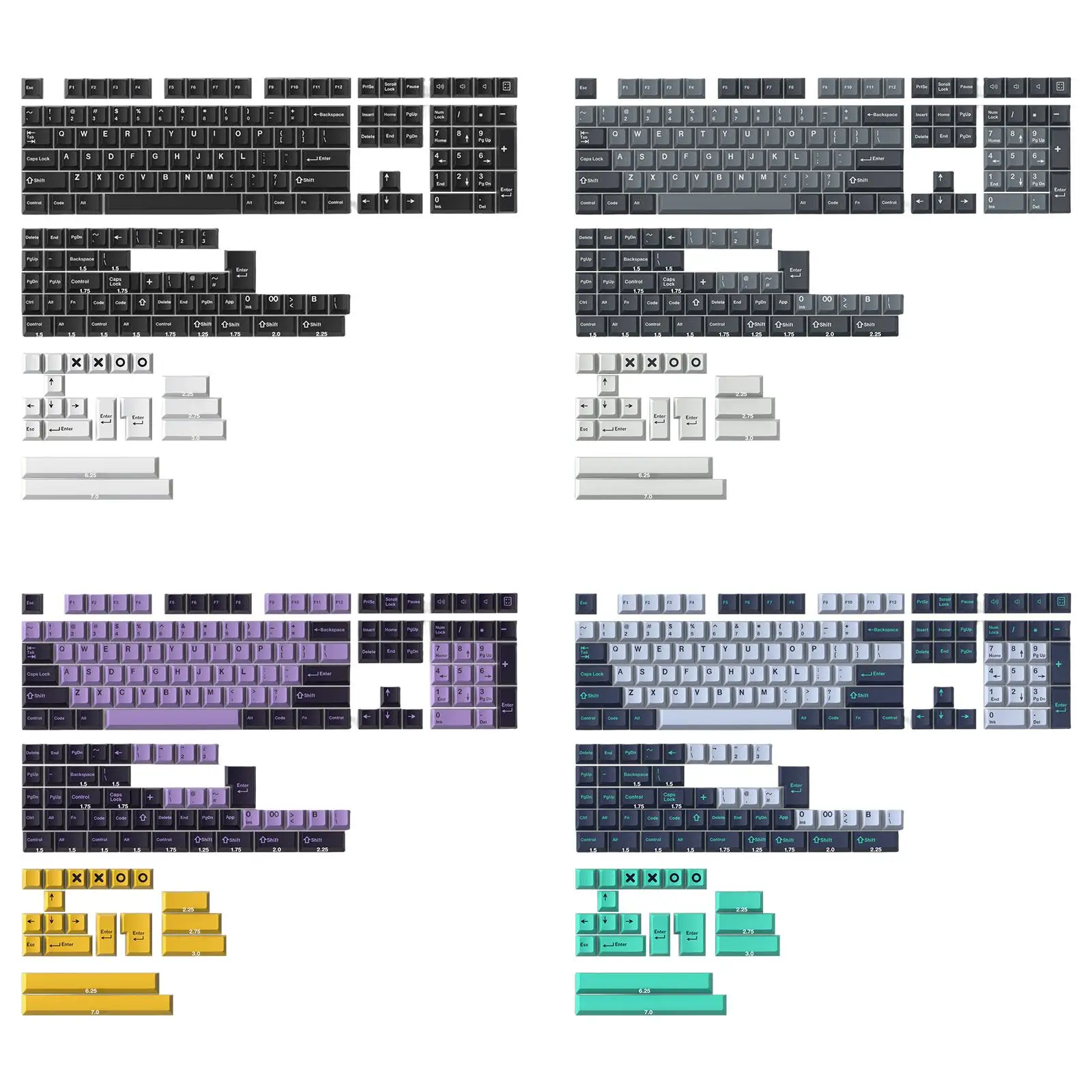 

173 Keys Keycaps Double-Shot DIY for 61/64/87/104/108 Mechanical Keyboard