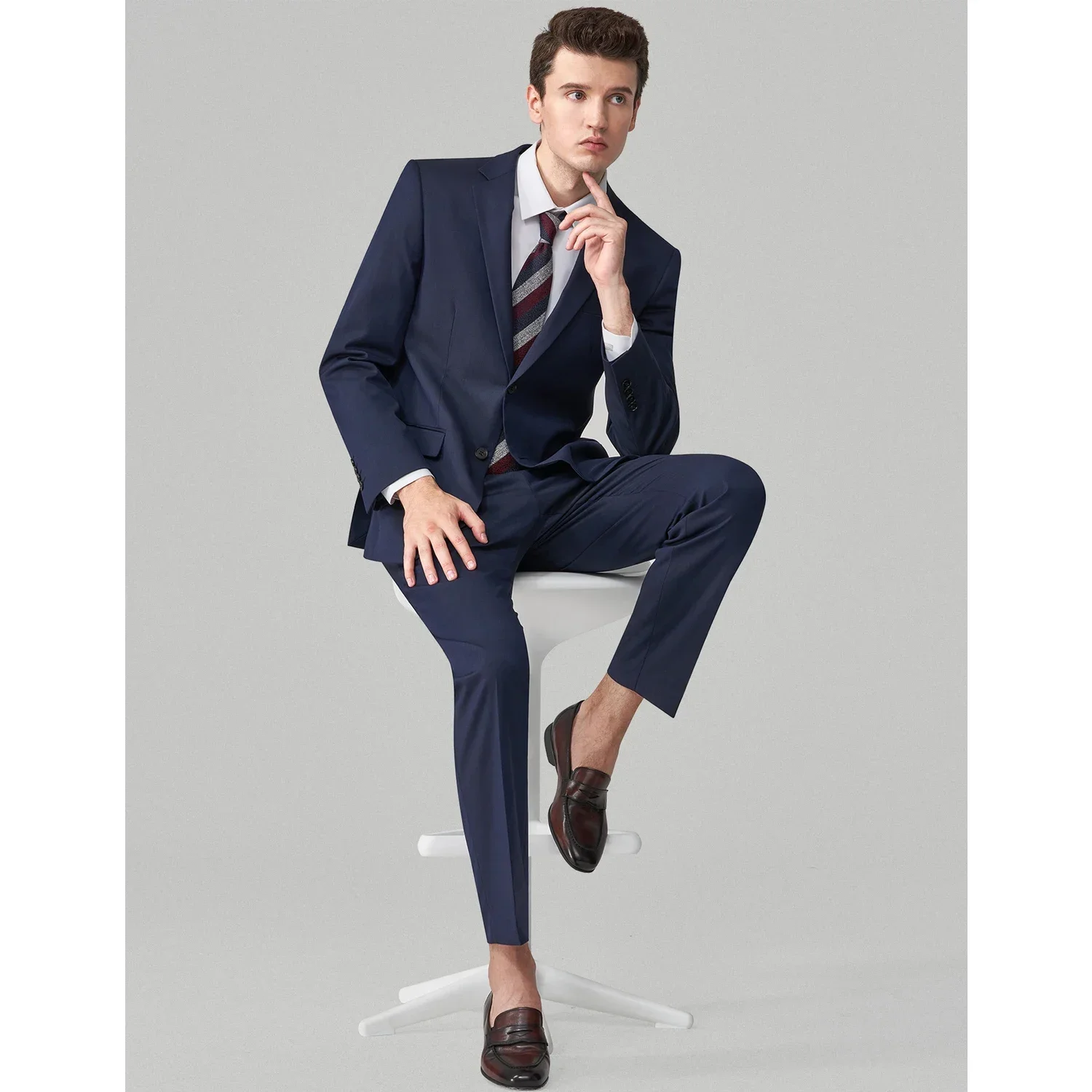 Мужской итальянский облегающий костюм свадебное платье для жениха костюм-тройка