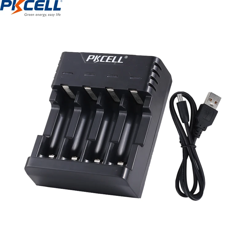 

PKCELL 1.2V NIMH AA/AAA Battery Charger Fast Charging Charger for AA/AAA NIMH Rechargeable Batteries with Indicator USB Cable