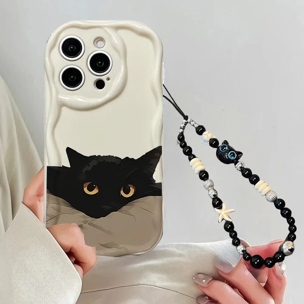 Фото Чехол для телефона Black Cat Chain для SOPPO Realme C71 C85 Pro C83 C53 C55 C65 C63 C67 C75 Reno 15 15F 14F 12F 11F 13F 13 14 12 11 №2