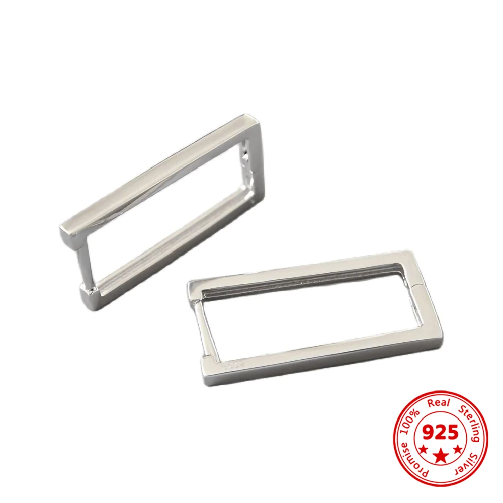 

Женские квадратные серьги из серебра 925 пробы, с геометрической застежкой