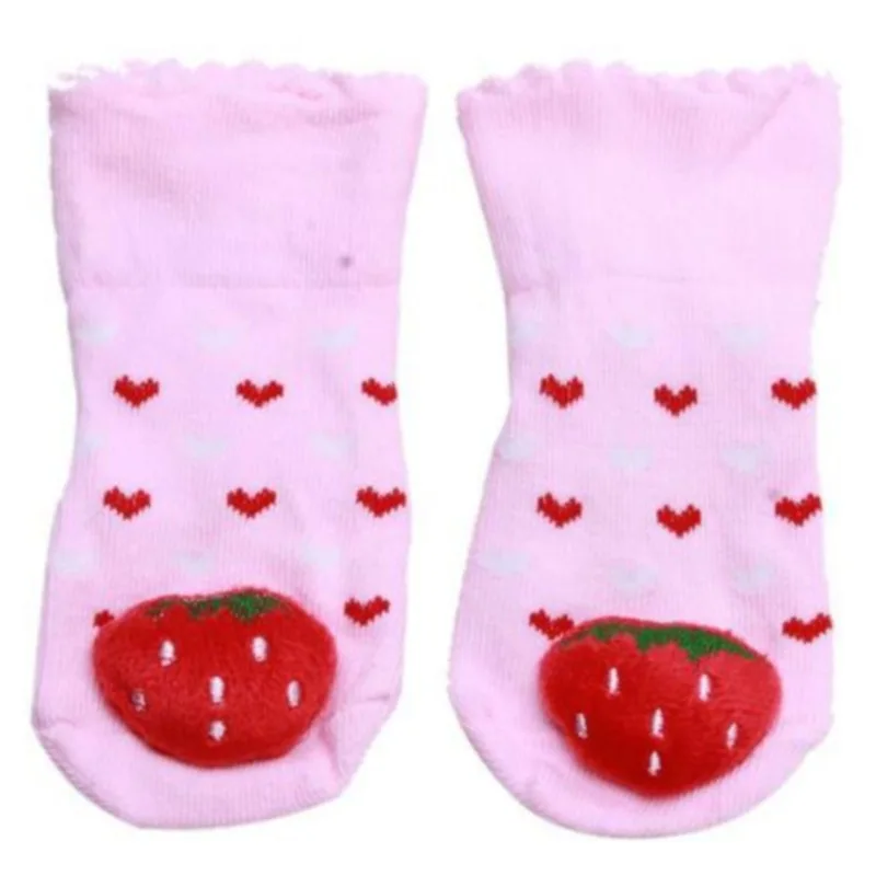 

Newborn Baby Socks Floor Non-slip Cotton Cartoon Doll Socks with Strawberry Soft Cute Sock Gift Spring Summer Autumn Winter