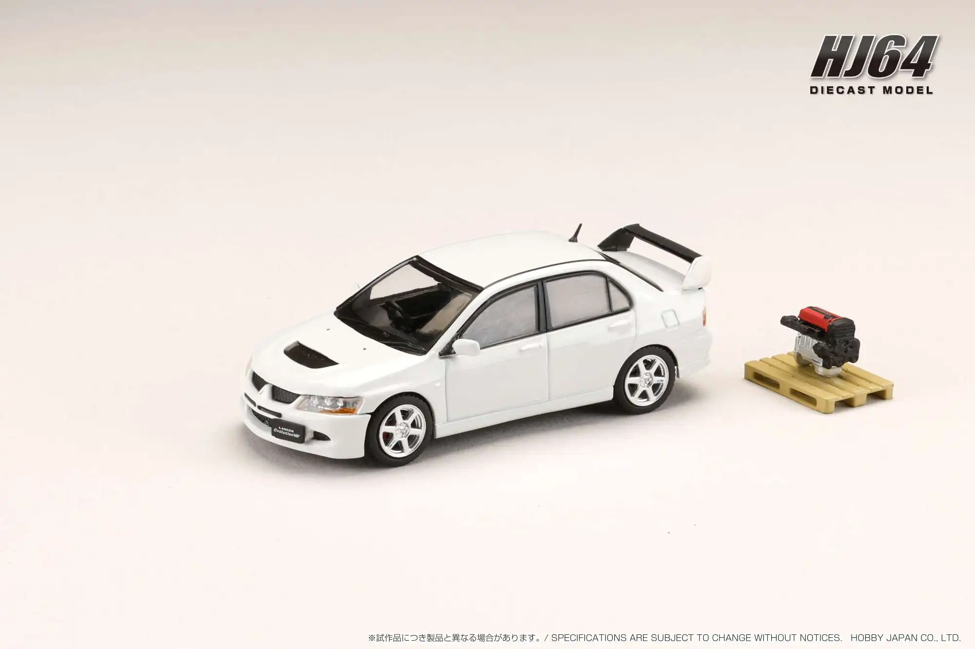 

Hobby JAPAN 1:64 HJ643054W LANCER GSR EVOLUTION 8 with Engine DieCast Model Car Collection Toys Limited Edition