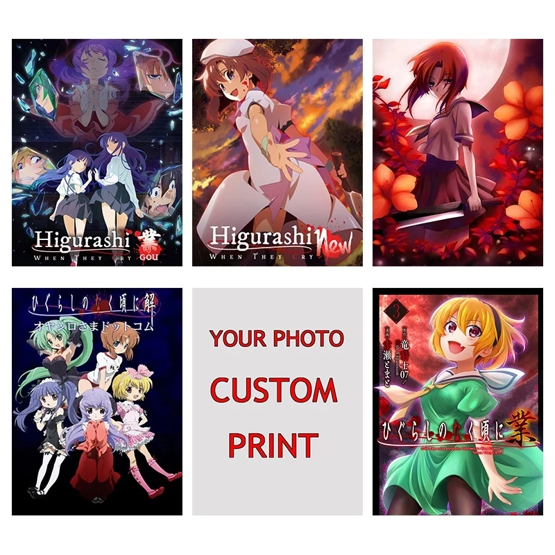 

Canvas Print Modern Custom Higurashi When They Cry Poster Home Decorative Painting Wall Art Picture Living Room Modular No Frame