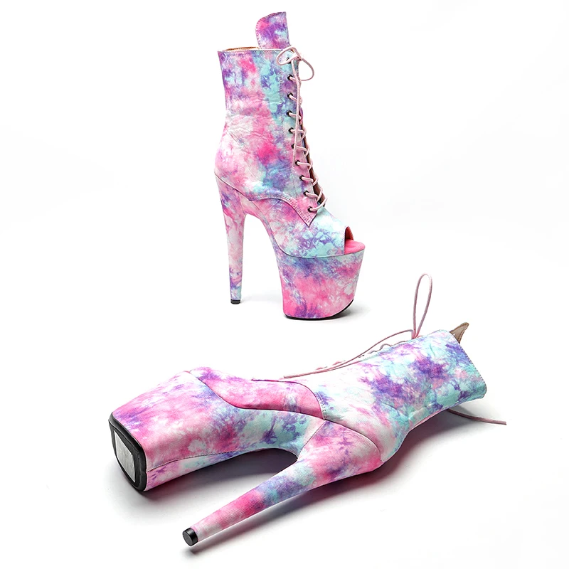 Leecabe  20CM/8inches  Women New Design Sexy Extreme High Heel platform  boot Pole Dance boot  fastion shoes 3B