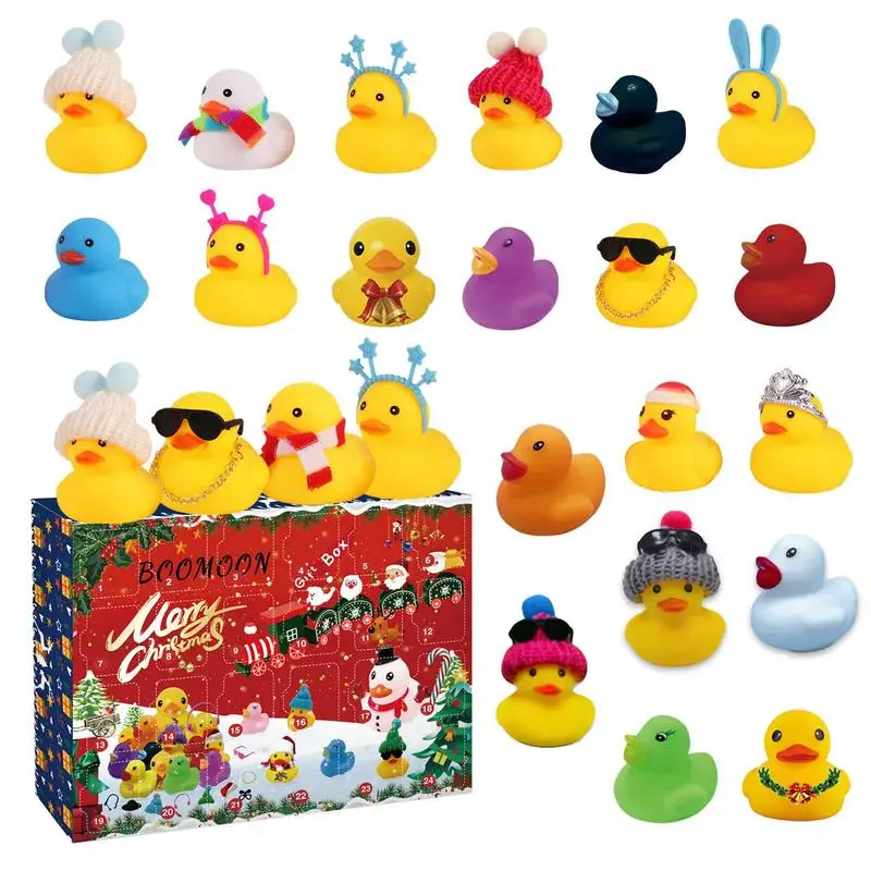 

Advent Calendar Gift Box With 48-Day Countdown Rubber Ducks Box Toy Christmas Seasonal Decor Toy For Daughters Holiday Ornament