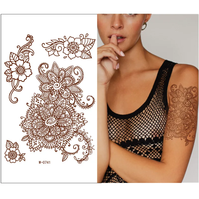

Waterproof Temporary Tattoo Stickers Vermilion Hannah Lace Tattoo Stickers Semi-Permanent Tattoos Flash Tattoos For Men Women