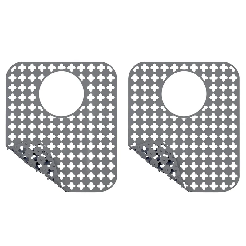 

2 шт., силиконовые складные Нескользящие Коврики для раковины, из нержавеющей стали