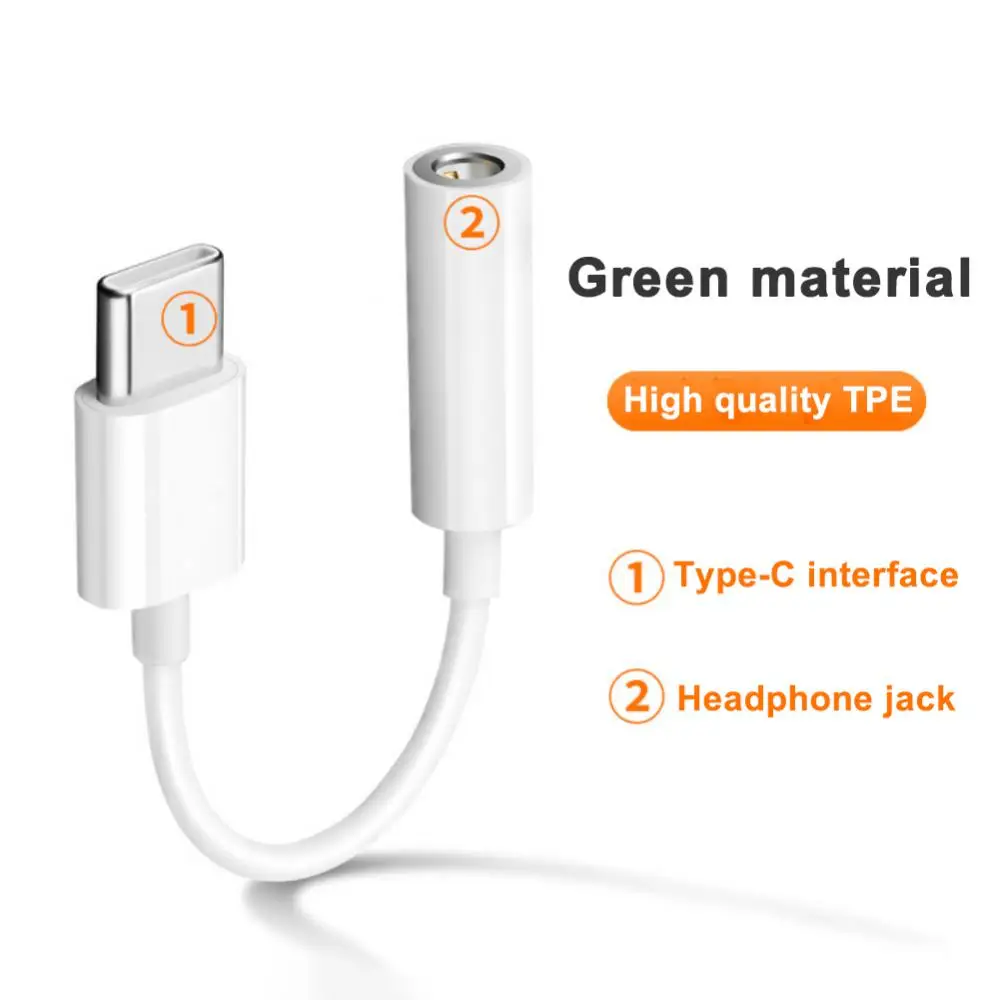 

Aux Audio Cable Converter 3.5 Jack Audio Cable Portable Smart Phone Adapter Aluminum Alloy Usb C Cable Headphones Adapter