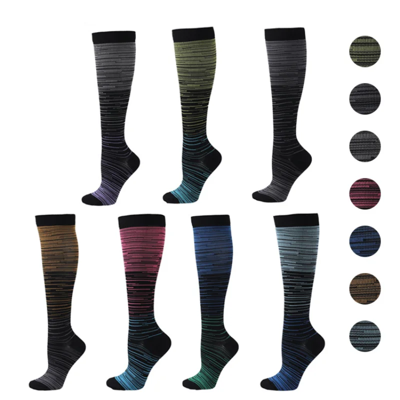 

2022 New Outdoor Women Men Running Hiking Sports Socks Compression Socks Fit For Medical Edema Diabetes Varicose Veins Socks