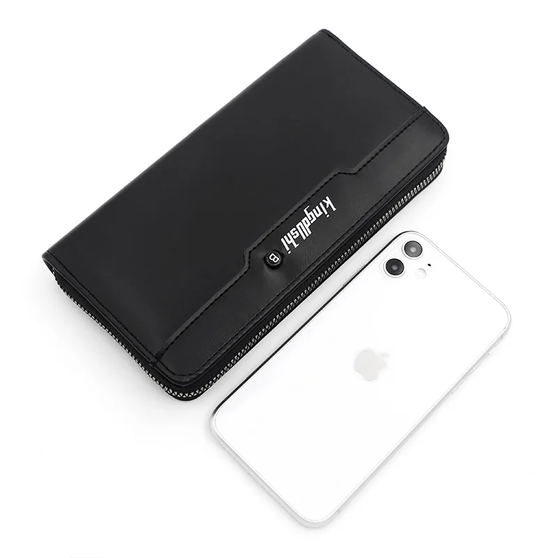 2023 New Men Wallet Business ID Card Bag Slim Fashion Women Purse High Quality Phone Pocket Clip PU Bank Money Long Purses