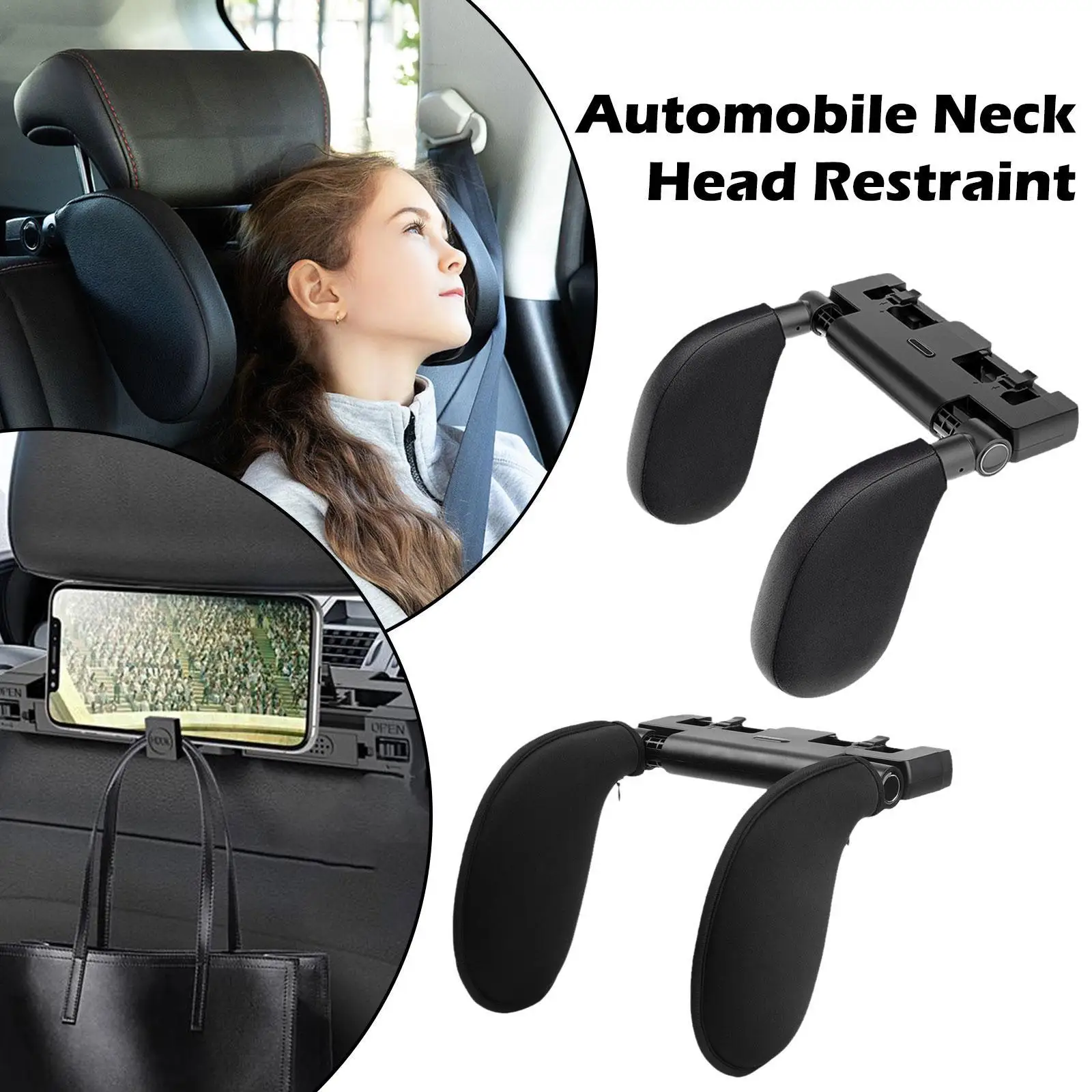

Car Neck Headrest Pillow Cushion Seat Support Adjustable U-Shaped Memory Head Restraint Seat Pillow Travel Sleeping