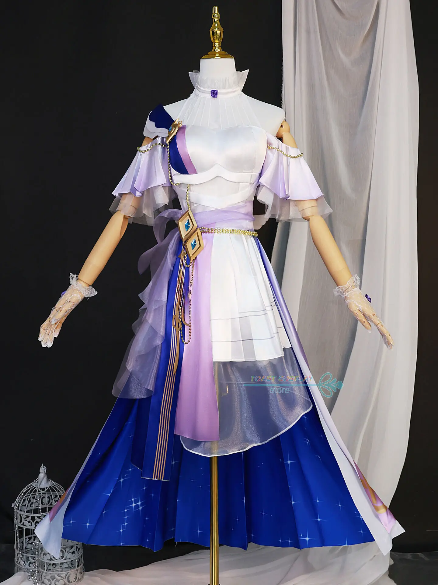 Elysia Косплей Игра Honkai Impact 3rd Cyberangel Костюм Платье Парик Полный комплект Аниме