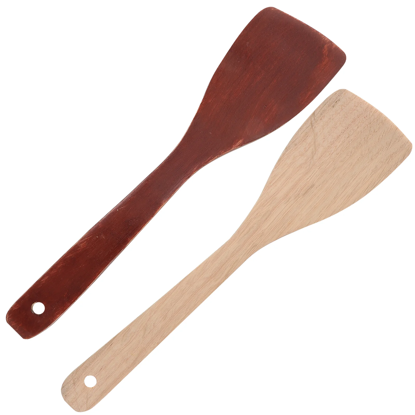 

2pcs Non-Stick Spatula Wood Practical Cooking Tool Spades Kitchen Accessory for Hotel Restaurant Home