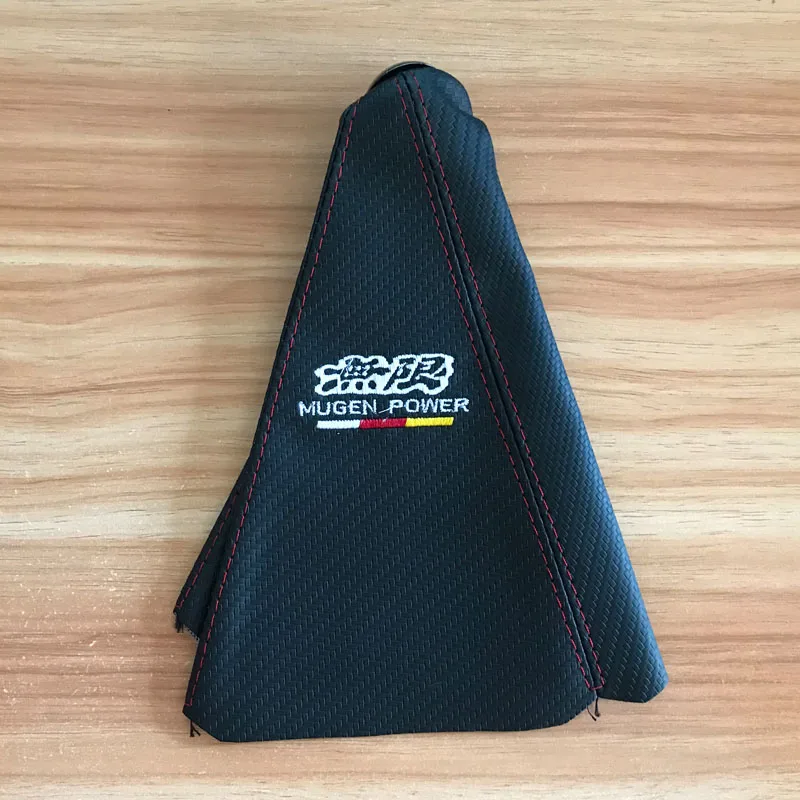 

JDM MUGEN POWER Car Shifter Boot Cover Carbon fiber cloth Gear sleeve for Honda Toyota Nissan Mitsubishi Mazda Accessories