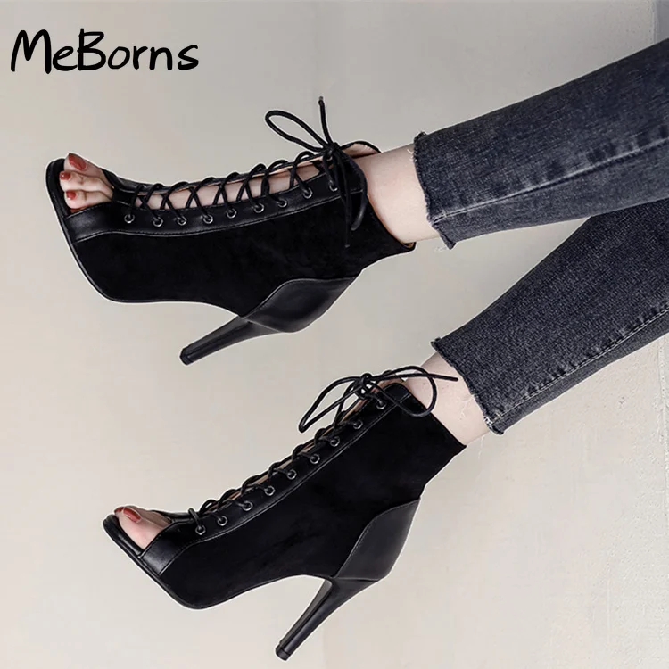 

Women's High Heels Party Woman Sexy Stilettos High Heels Jazz Women Jazz Dance Heels Boots Shoes Breathable for Lace-up Outdoor