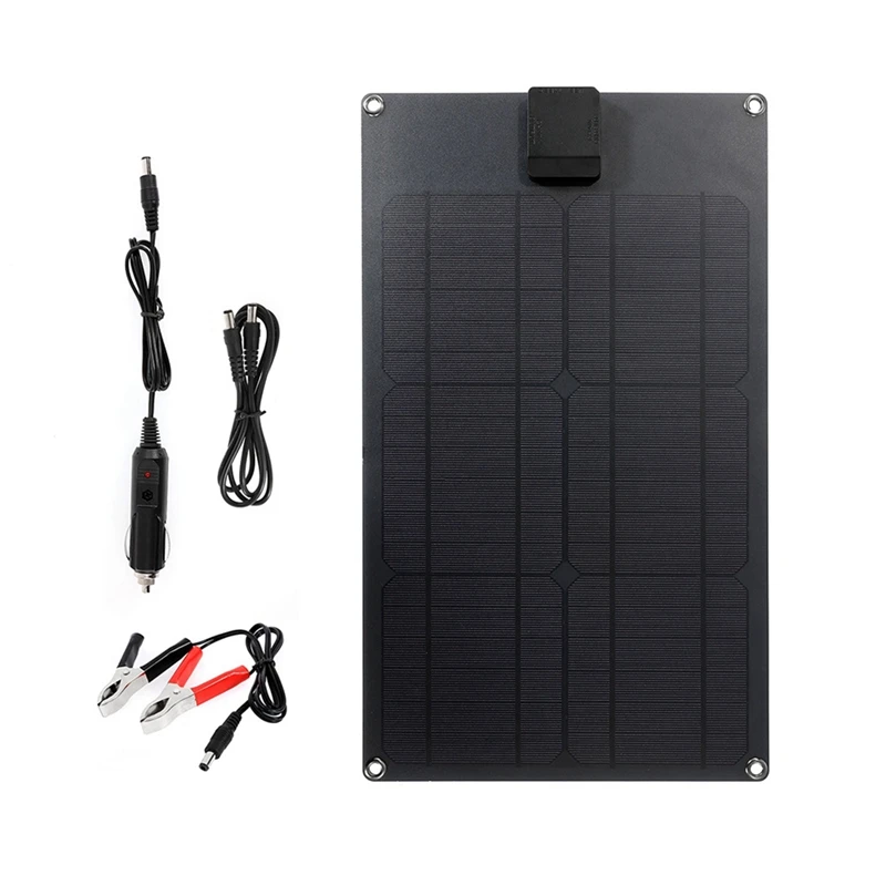 

20W 18V Solar Panel Solar Car Charger Portable Solar Plate Outdoor USB Charger For Mobile Phone Battery Camping