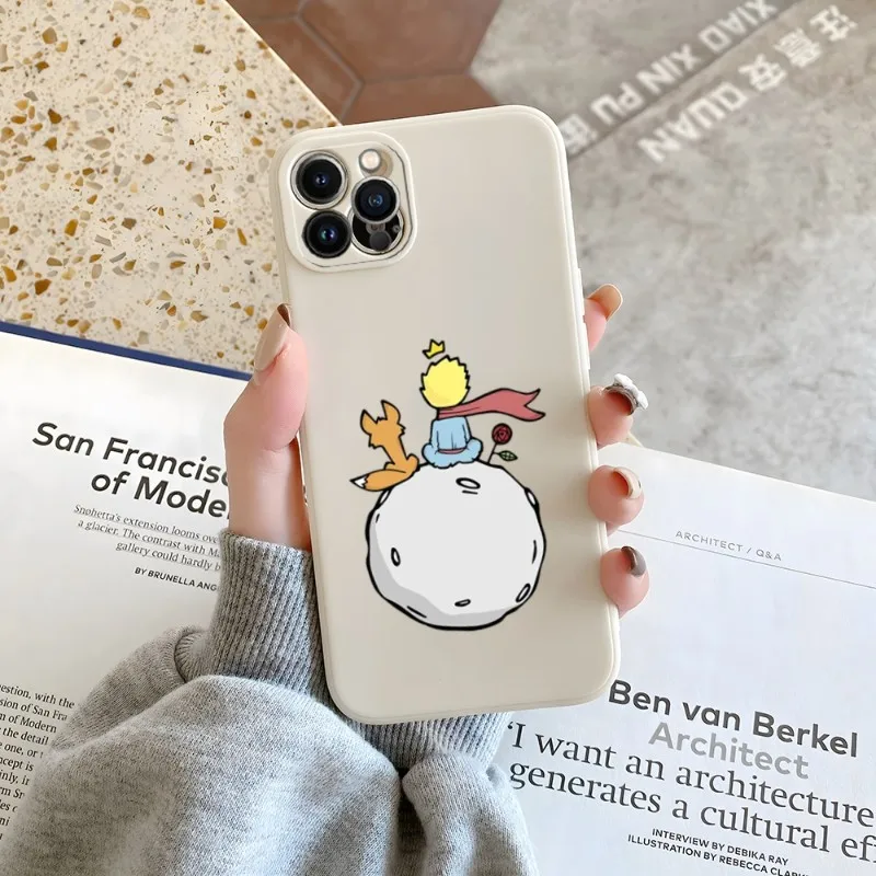 

Cartoon Little Princes Phone Case Candy Color For IPhone 14 12 13 11 Pro Max Mini X XR XS Max 7 8 Plus Soft Silicon Cover