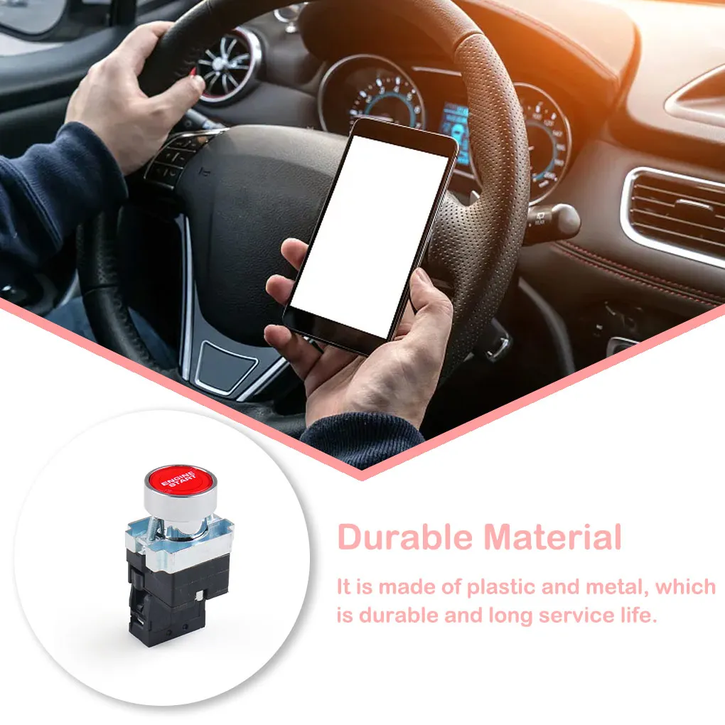 

Переключатель кнопочный автомобильный, 10 А, без ключа