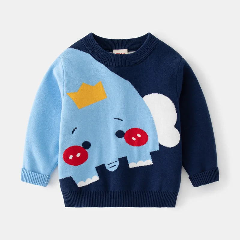 

SAILEROAD 2-7Years 2022 New Designs Baby Winter Clothes Animals Elephant Sweaters Boys Autumn Kids Pullover Sweater