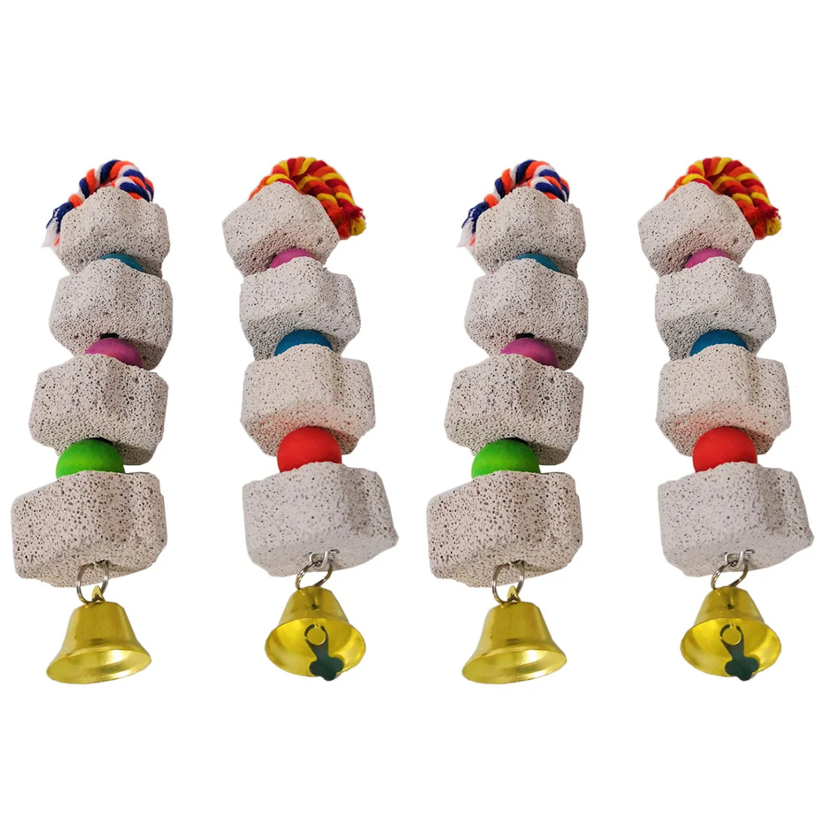 

Bird Toys Grinding Swing Blockbirds Parrot Mineral Toy Beak Chewing Hamster Cuttlebone Calcium Chews Bell