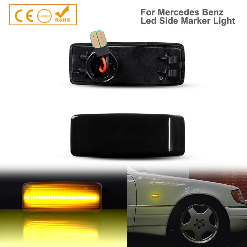 

2Pcs LED Turn Signal Light Fit for Mercedes-Benz 190 W201, C-CLASS W202, S-CLASS W140, SL-CLASS R129, E-CLASS W124 Car Parts