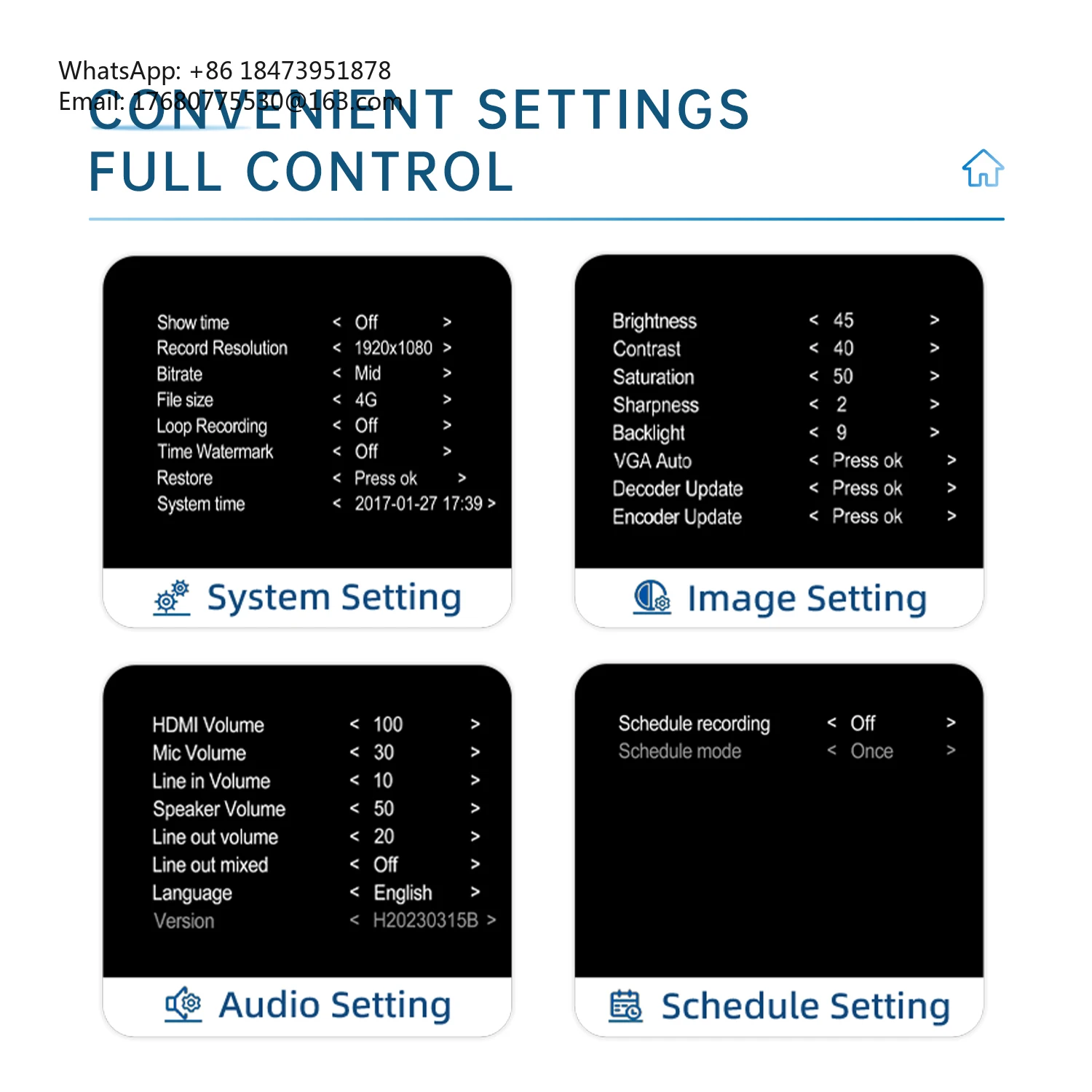 Производитель Мини-размера Автономный эндоскоп Переключаемый видеорегистратор