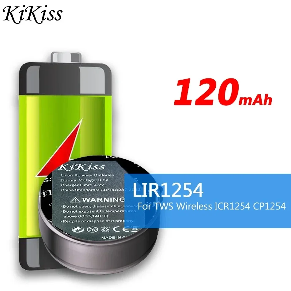 Аккумулятор KiKiss емкостью 120 мАч LIR1254 для Sony WF-1000XM3 WF-1000X TWS настоящая беспроводная